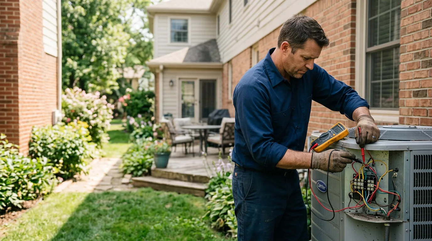 HVAC technician working near Dexter City, OH